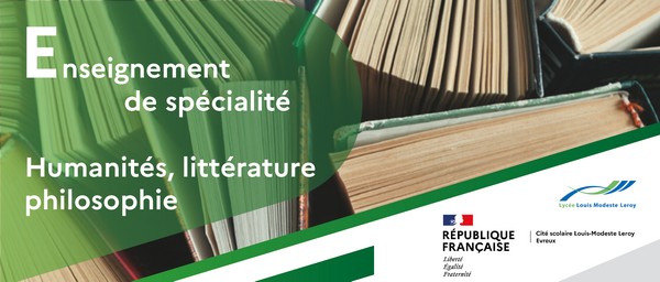 Enseignement de spécialité : Humanités, littérature, philosophie