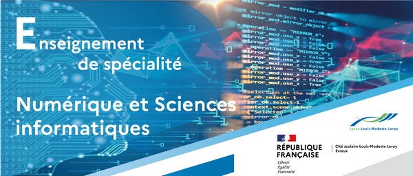 Enseignement de spécialité : Numérique et Sciences Informatiques